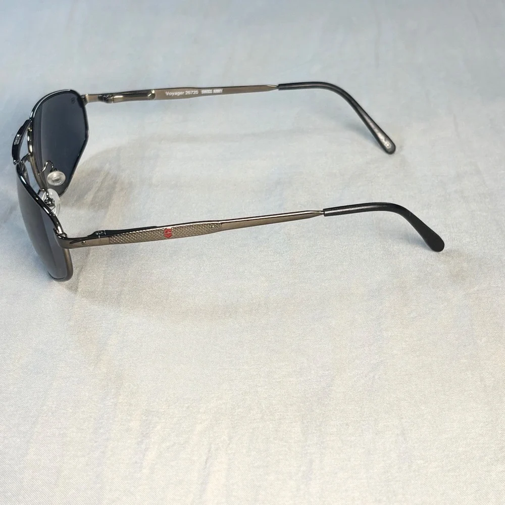Vintage Swiss Army Voyager 25735 Sunglasses Gunmetal Aviator Mens Frames 58-20